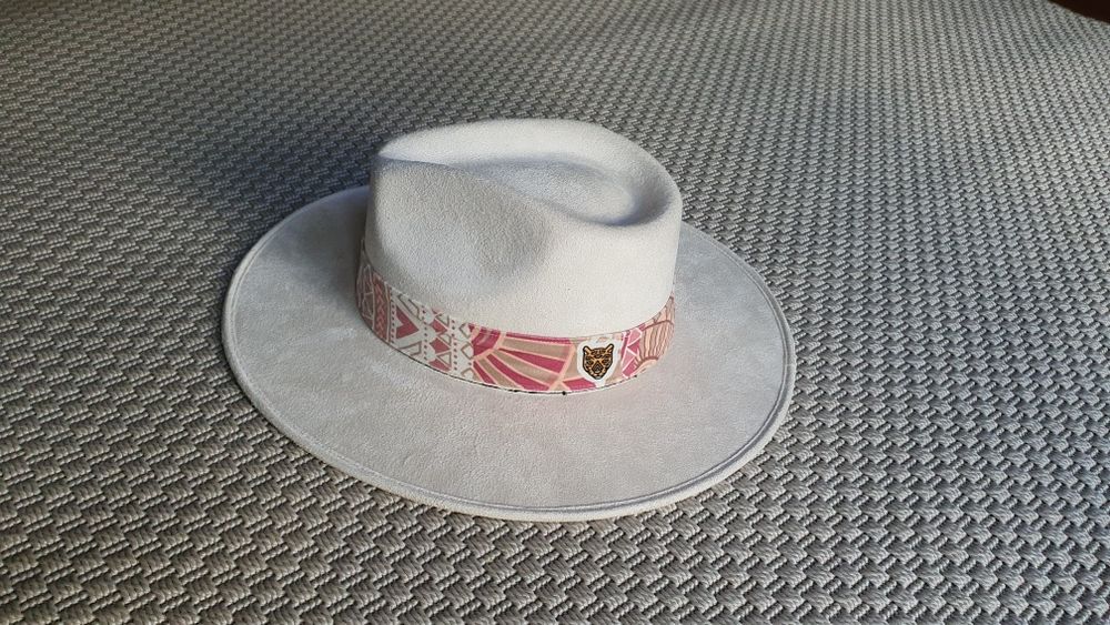 Kapelusz Fedora AWAKEN ART Suede light grey | Premium | Boho / Festiwal rozm.L, nowy nieuzywany, wysyłka OLX i za pobraniem, odbiór osobisty