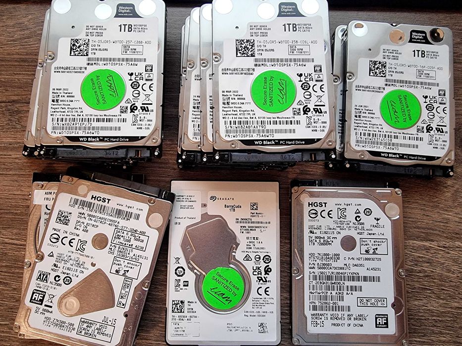 2.5 жесткий диск 1TB 500GB WD Black Seagate Hitachi SATA 3 для ПК ноутбука XBOX Playstation