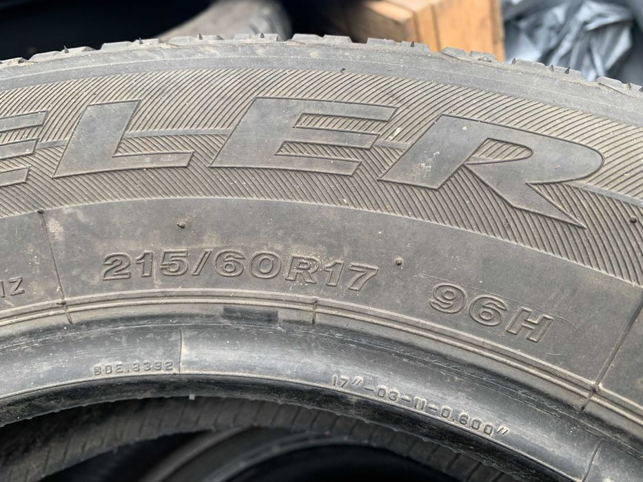 215-60-R17 BRIDGESTONE DUELER = 4 штуки летней резины GERMANY 2023