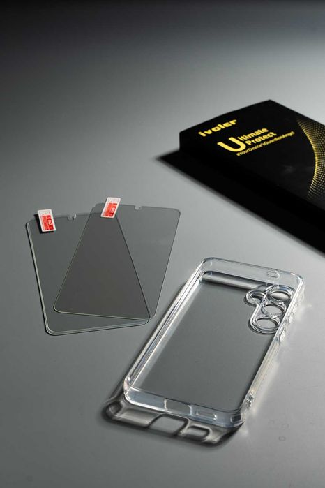 Capa para Samsung Galaxy S24 5G com 2 peças de proteção