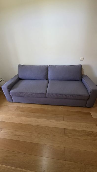 Sofá-cama cinzento