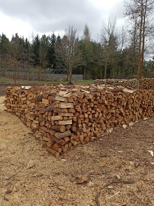 Drewno Kominkowe / Opałowe BRZOZA , DĄB  pocięte / połupane  do pieca