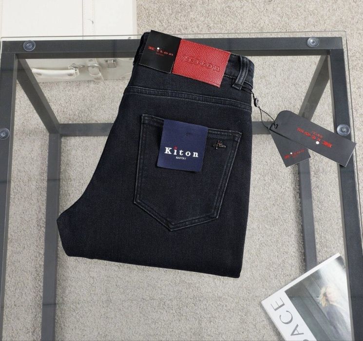 Джинси Kiton чорні чоловічі нові мужские черные брюки штаны