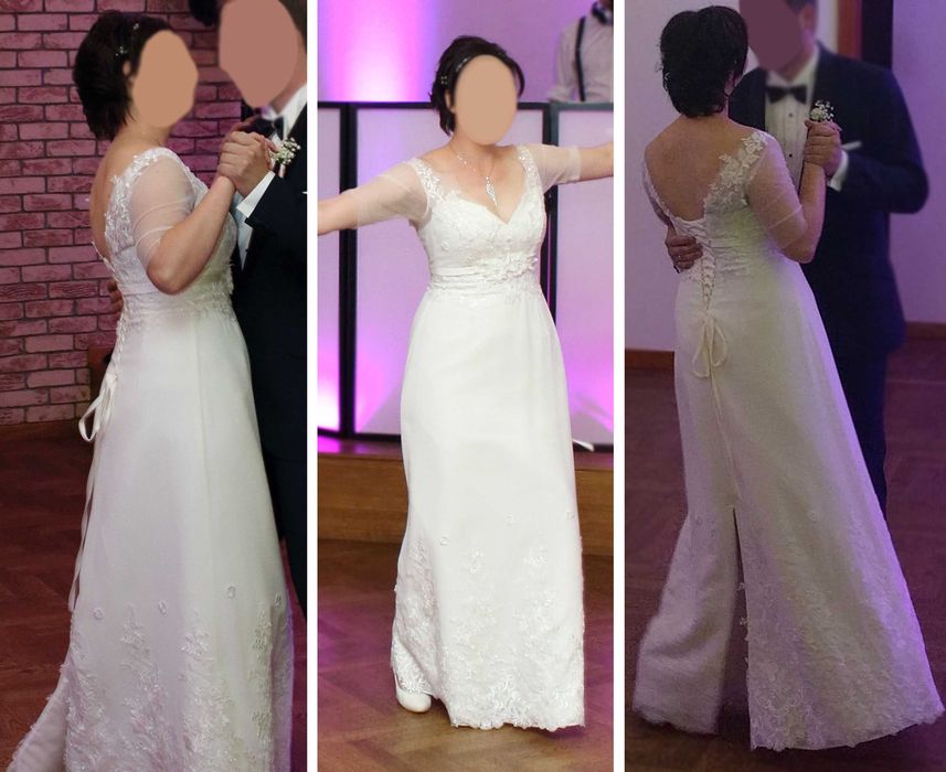 Suknia ślubna klasyczna ecru 40