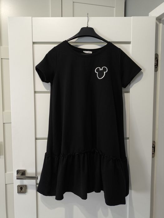 Sukienka damska krótki rękaw letnia Selfieroom naszywany miś rozmiar M/L