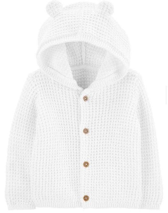 Продам детскую белую кофту Carters
