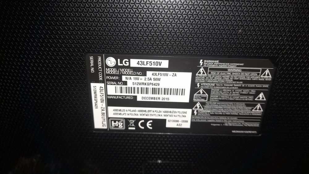 TV LG 43" Full HD