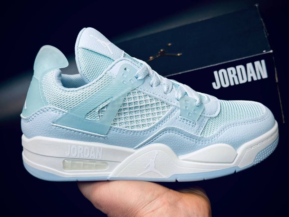 Nike Jordan Aura 4 blue шкіряні кросівки жіночі голубі/ найк джордан