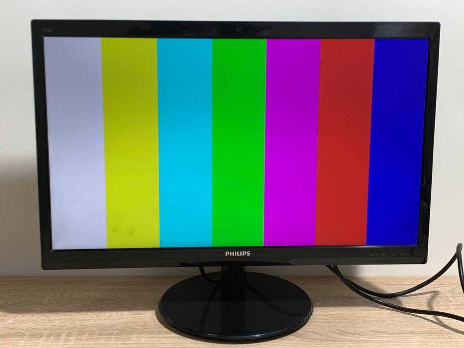 Монітор 24" Philips 246V5LHAB/00, без упаковки, затертий, є засвіти"10