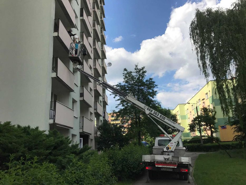 Wynajem podnośników koszowych, wynajem zwyżek. Dźwigi, zwyżki