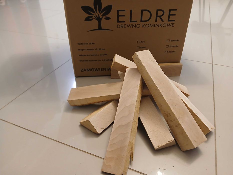 Drewno premium, do pizzy, wędzenia, kominkowe - BUK HT karton 16 kg