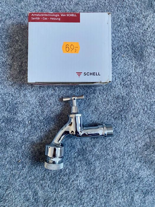 Nowy Schell zawór wylotowy 1/2" z motylkiem