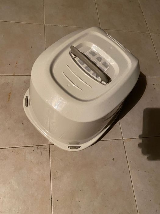 Caixa areia wc gato com porta basculante