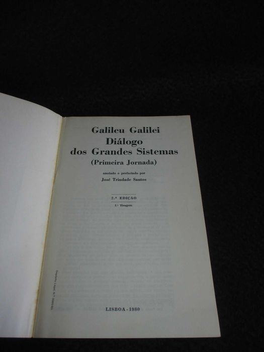 Livro Diálogo dos Grandes Sistemas Galileu Galilei