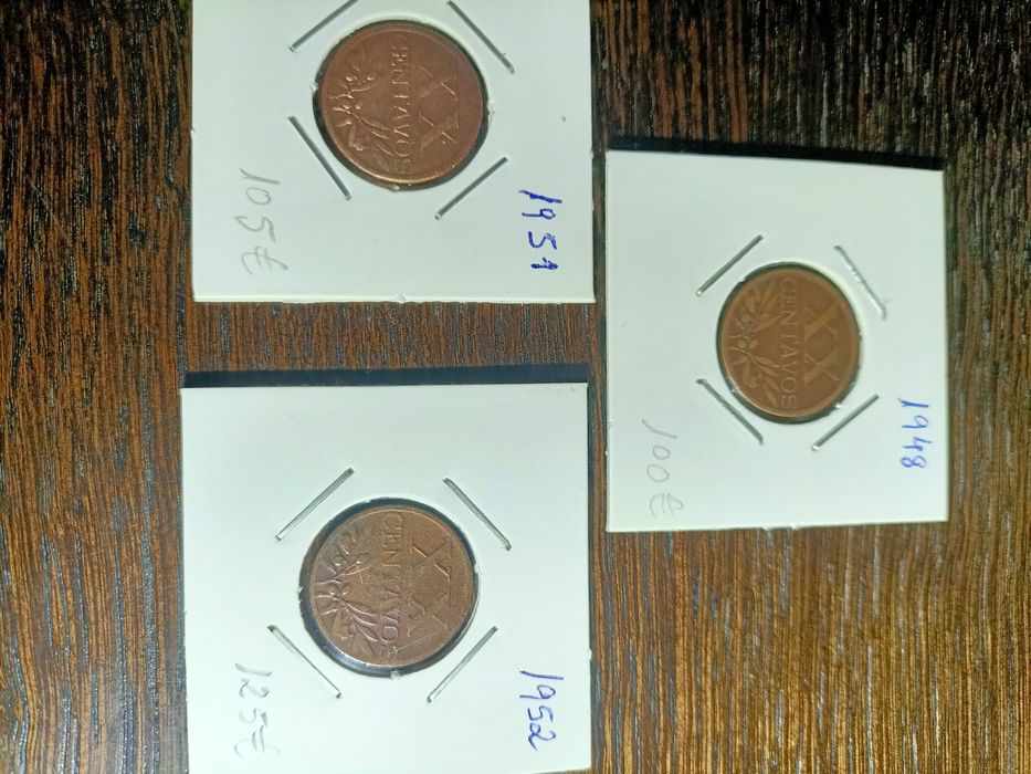 Lote Moedas X e XX centavos - valiosas