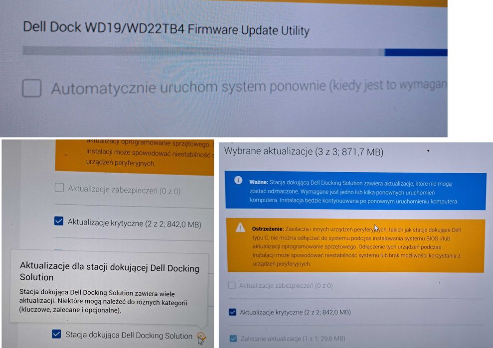 Stacje dokujące DELL oraz zasilacze kpl. do laptopów/ laptopa notebook'ów / netbook'a oryginalne