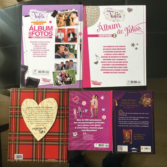 PACK 5 livros infantil criança disney violetta e outros