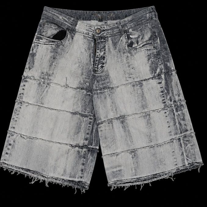 ШОРТЫ опиум широкие рванные дистресс y2k opium drip Balenciaga x
