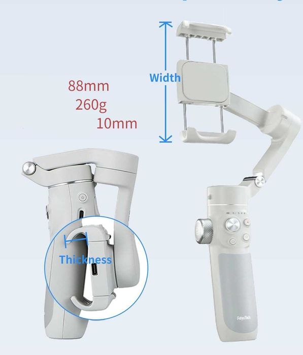 FEIYUTECH Vimble 4SE Gimbal 3-Osiowy Do Telefonu 4K AI Tracking Bluetooth