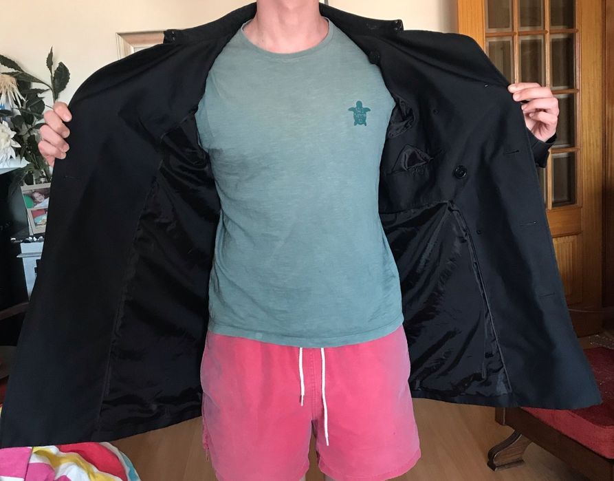 Casaco tamanho L Estilo Canadiana Preto Marca WE