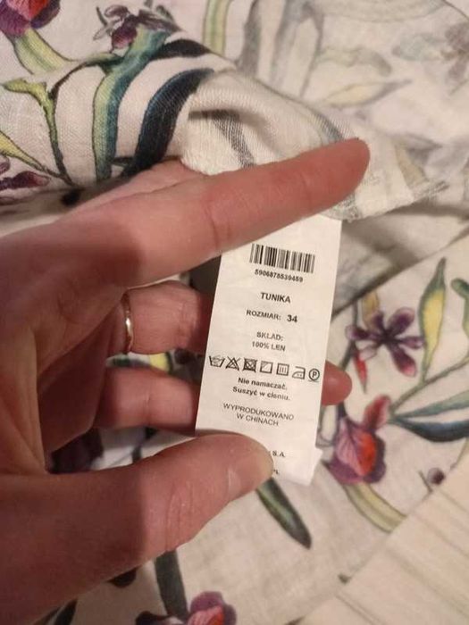 tunika rozm. XS firmy Solar. 100% len