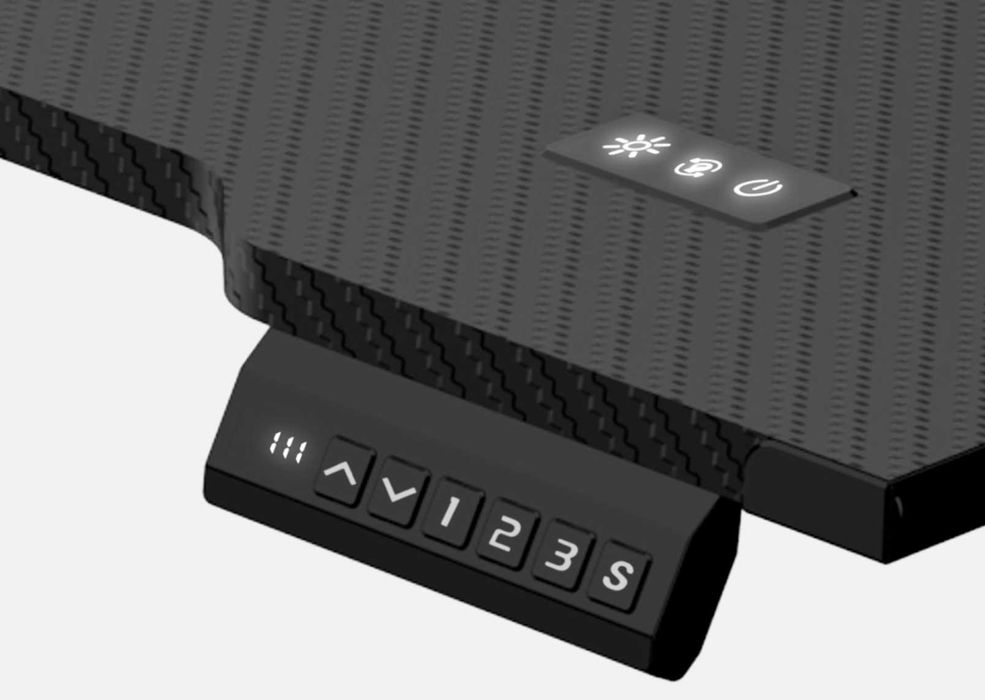 Mesa alpha gamer - sistemas de luz e elevação eléctrica