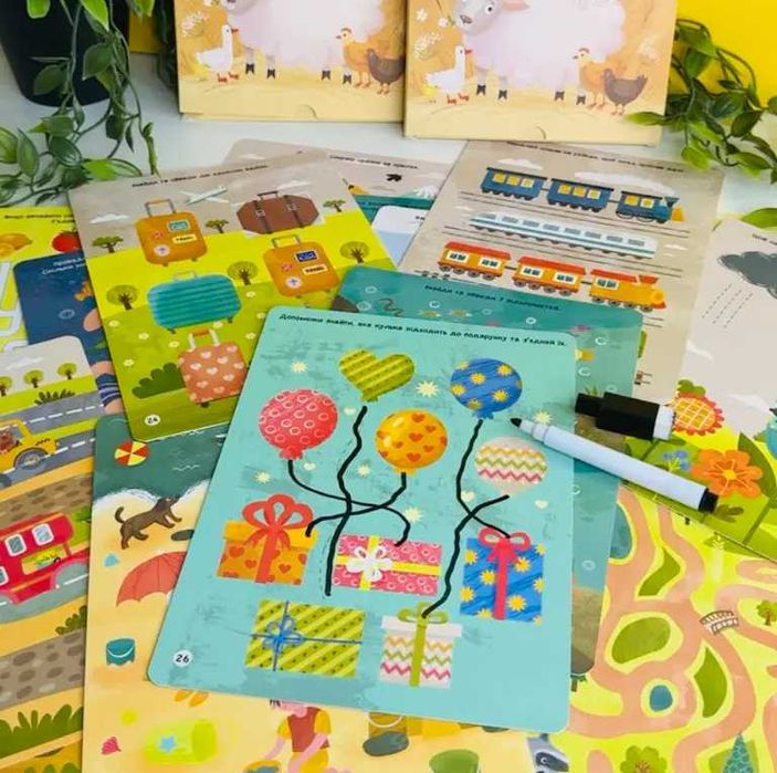 Багаторазові картки "Малюй-стирай"