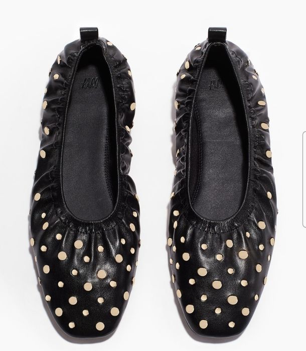 Baleriny H&M ze złotymi ćwiekami. Nowe, wyprzedane!