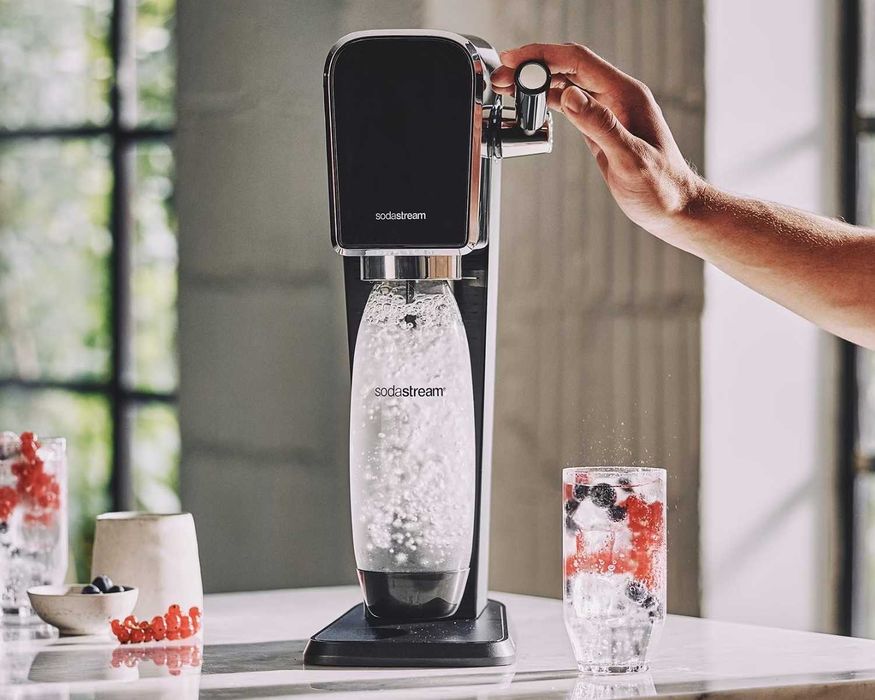 Stylowy Saturator SodaStream ART Retro + Butelka 1L + Nabój CO2 ZESTAW