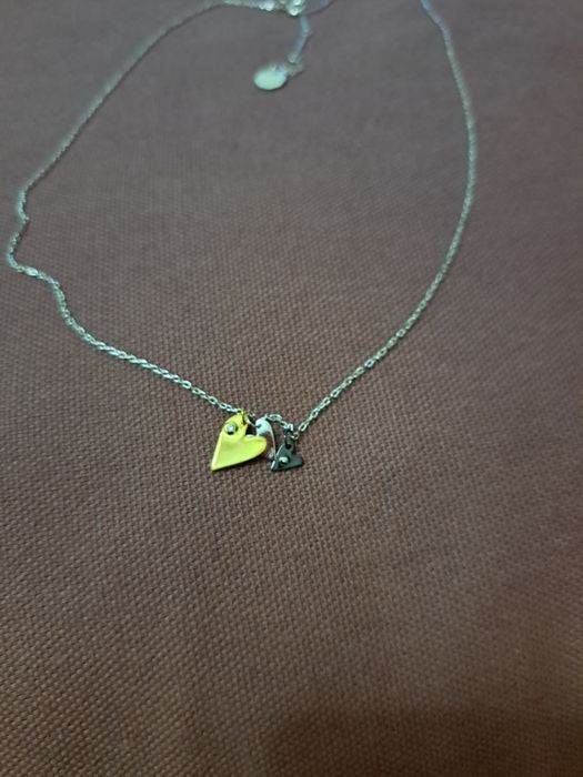 Colar em prata com 3 corações