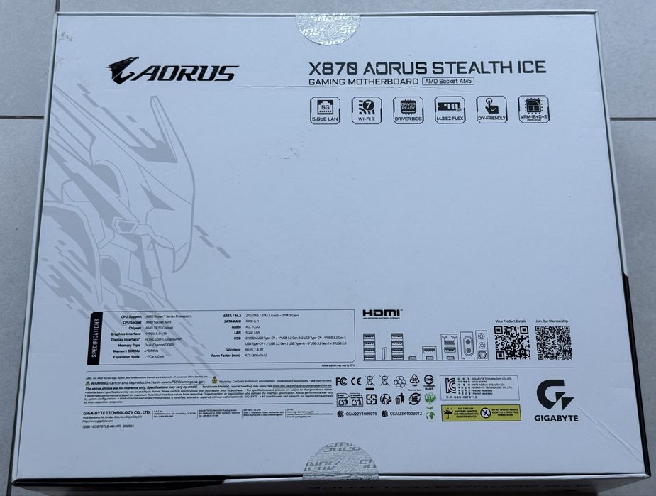 Gigabyte X870 Aorus Stealth Ice AM5