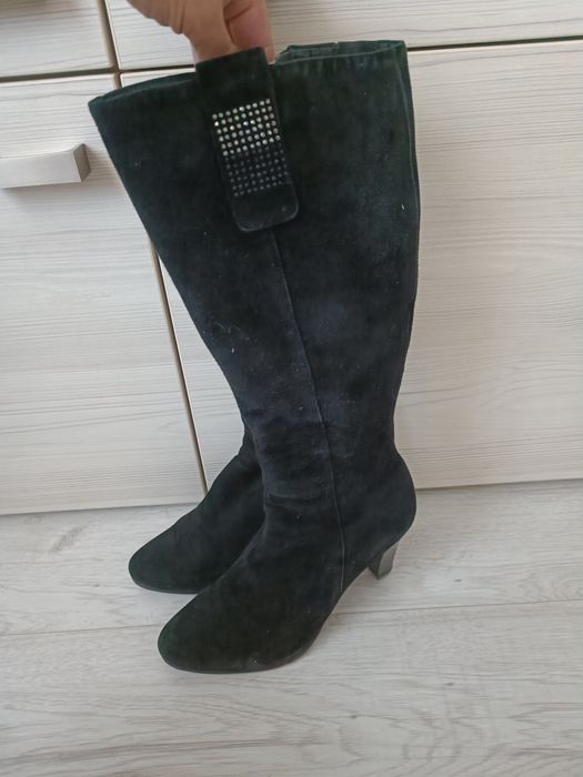 Осінні чоботи натуральна замша