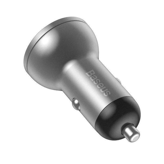 Ładowarka samochodowa Baseus z wyświetlaczem, 2x USB, 4,8A, 24W