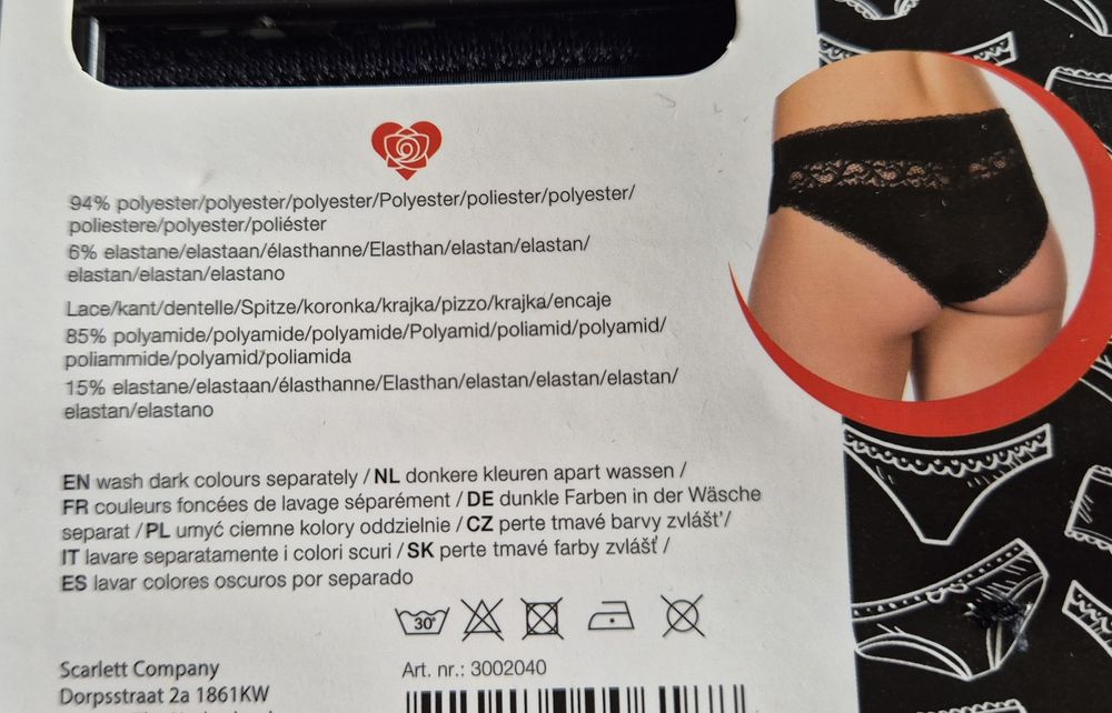 Majtki damskie slipy L 2-pak niebieskie czarne
