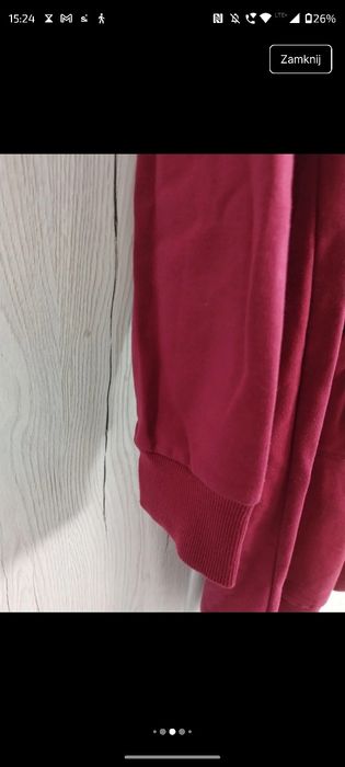 Bluza sukienka fuksja róż oversize malinowy kolor
