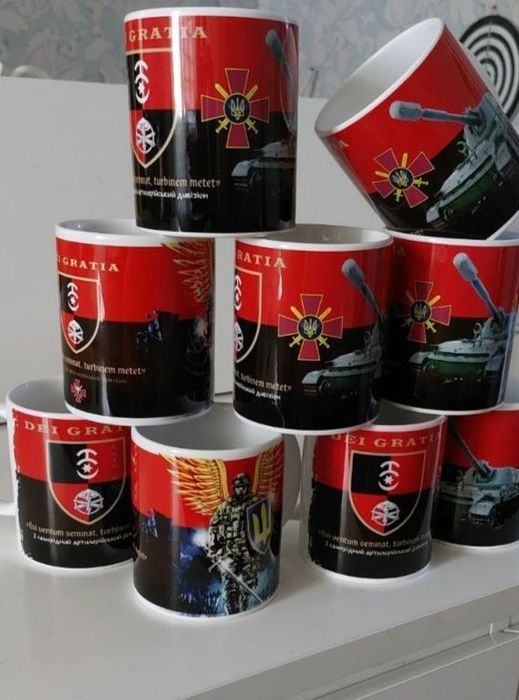 Друк на чашках. Принт на керамічних, металевих чашках. ЗСУ бригадні