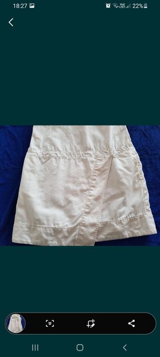 Sukienka Esprit biała z domieszką lnu rozm. 40 L/XL