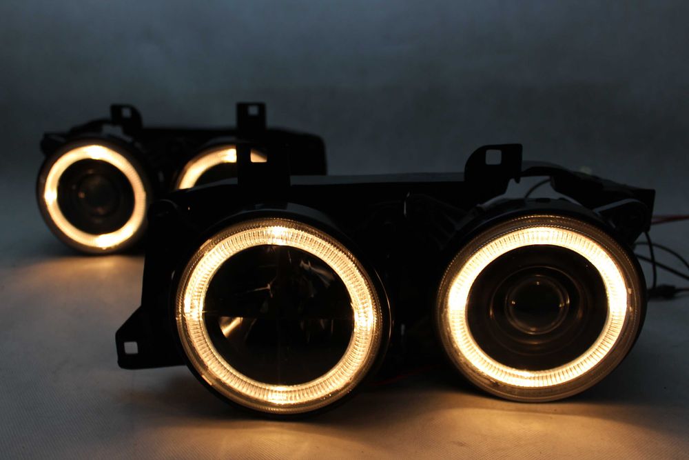 Reflektory lampy przednie przód BMW E32/E34 Angel Eyes RINGI DEPO NOWE