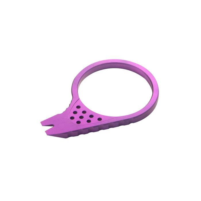 MultiTool Kubey Finger Ring Pry Bar Purple Titanium by Kot Knives (KU410E)