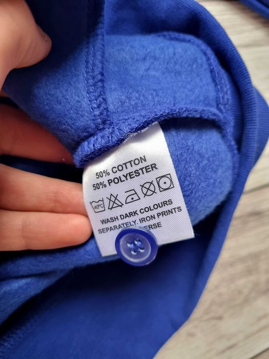 Новая синяя кофта кардиган на флисе на пуговицах теплая