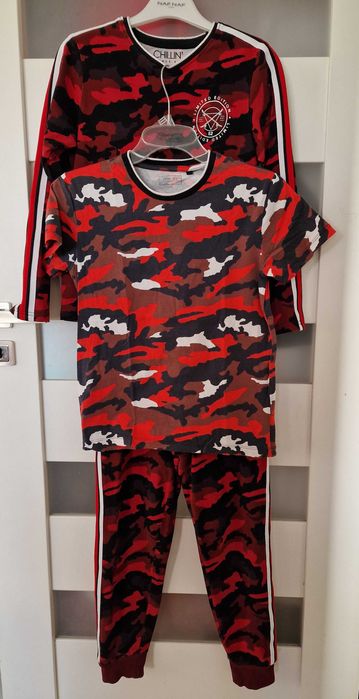 Dres 3 w 1 spodnie +bluza + koszulka r.146 cm NEXT