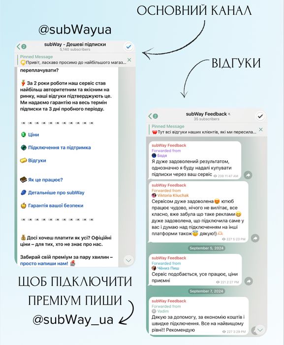 Спотіфай Преміум, Ютуб Преміум, ЧатГПТ Плюс, Нетфлікс 4К пакет