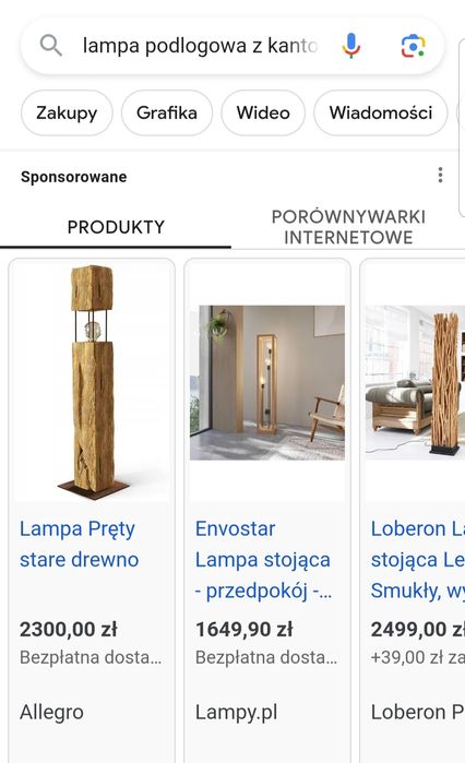 Lampa podłogowa,  lampa stojąca,  lampa drewniana