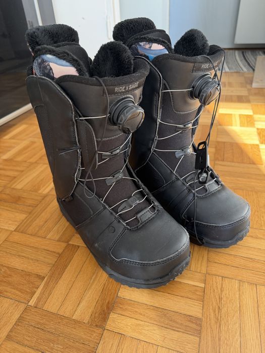 Buty snowboardowe damskie Ride Sage Black z wiazaniami BOA