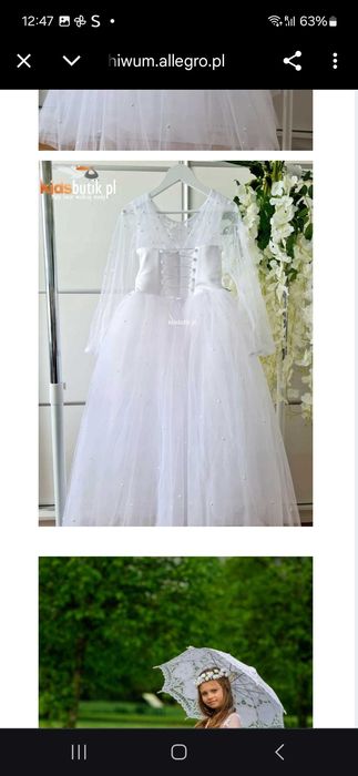 Sukienka okolicznosciowa/komunijna dla dziewczynki