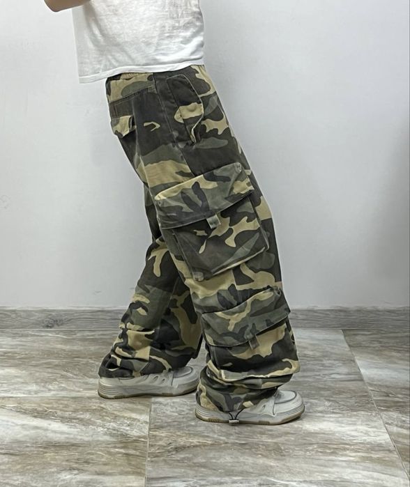 Широкі камо штани карго мультипокет BAGGY loose fit camo pants широкие штаны бегги Dont Waste Culture