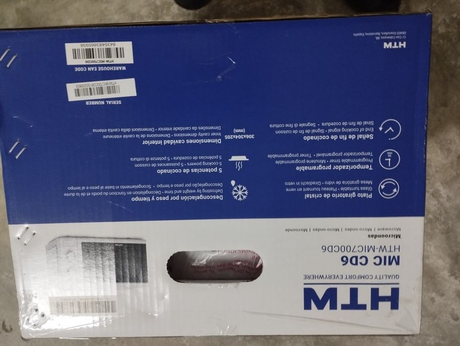 Microondas novo HTW 20L 700W  Branco