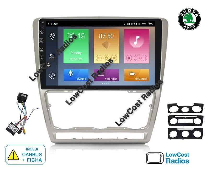 Auto Rádio 10 Polegadas SKODA OCTAVIA 2 | GPS ANDROID BT USB APPS WIFI