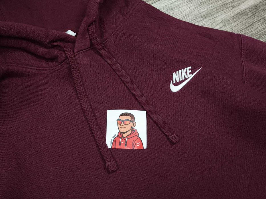 [M] NIKE широке худі оригінальне бавовна нові коллекції бордове