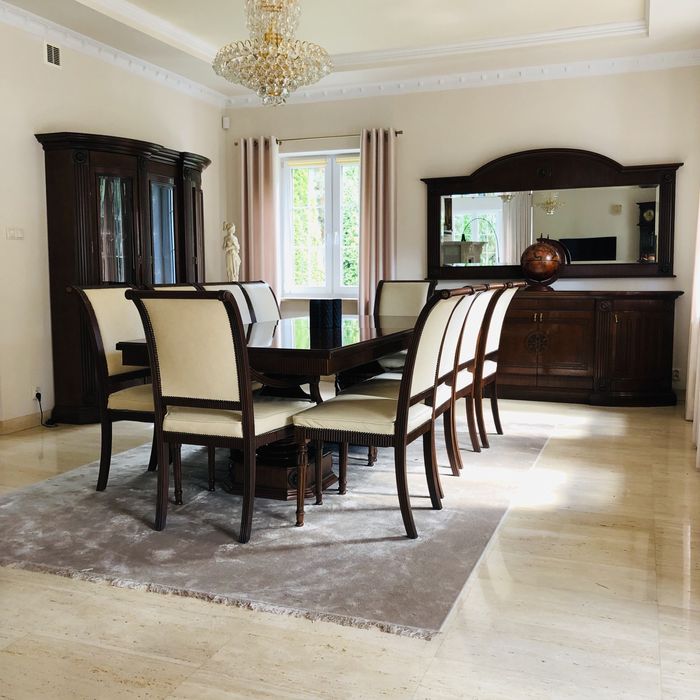 Jadalnia Włoska 10 krzeseł stół komoda witryna